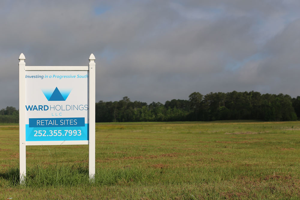 Ward Holdings property with sign